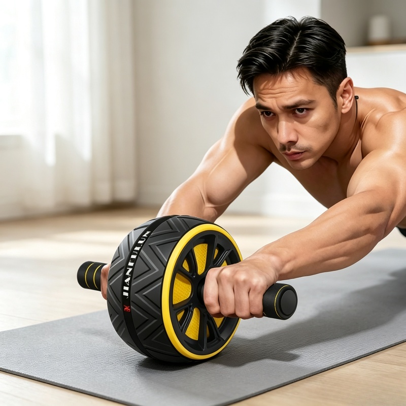 Sports Equipment List - Antypoślizgowe koło do ćwiczeń mięśni brzucha,