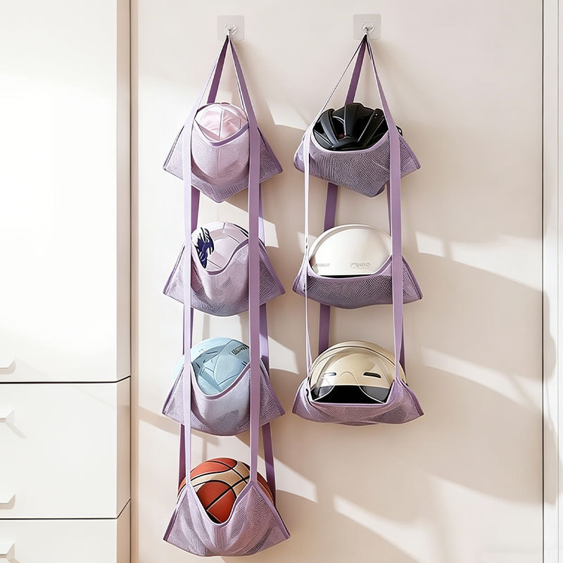 Sports Equipment Organizer - 3/4-poziomowa wisząca torba na piłki z