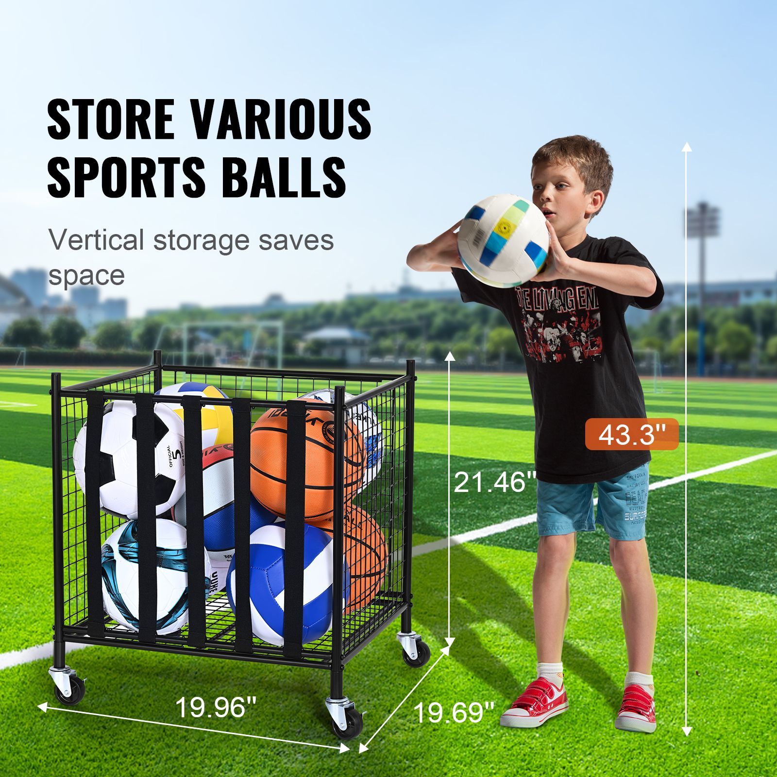 Wózek do przechowywania piłek  – Sports Equipment Organizer recenzja i cena